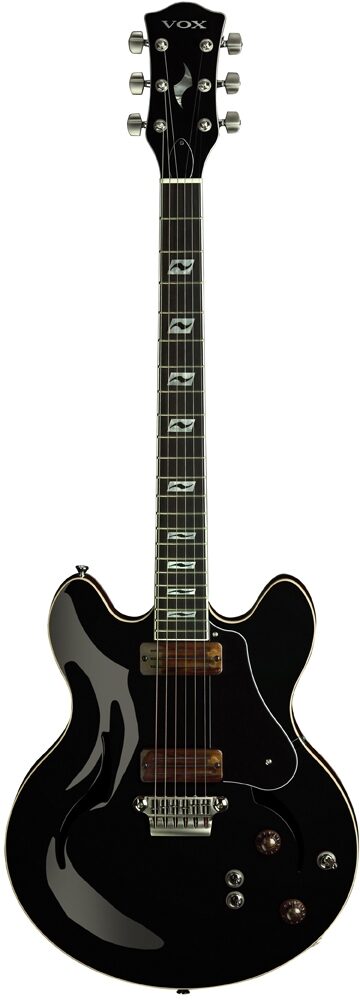 Vox Virage Double Cutaway Electric Guitar (with Case), Jet Black