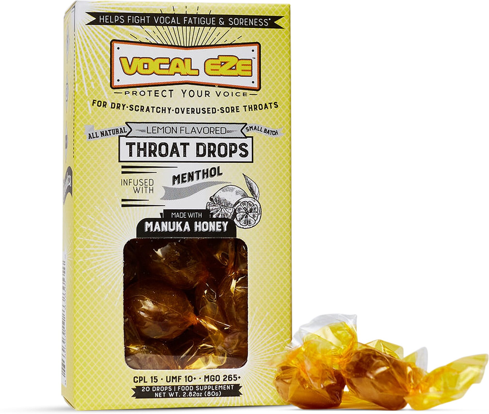Vocal Eze Drops (20-Pack), Action Position Back