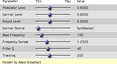 Cycling '74 Pluggo 3.1 VST MAS RTAS (Macintosh), Filters - Vocoder