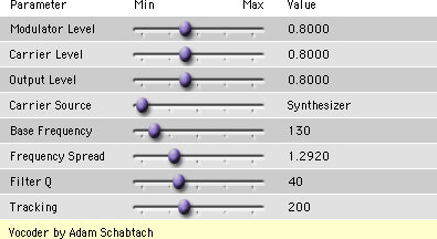 Cycling '74 Pluggo 3.1 VST MAS RTAS (Macintosh), Filters - Vocoder