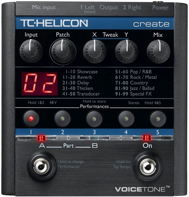 Magazijn Geschiktheid insect TC Helicon VoiceTone Create Vocal Effects Pedal | zZounds