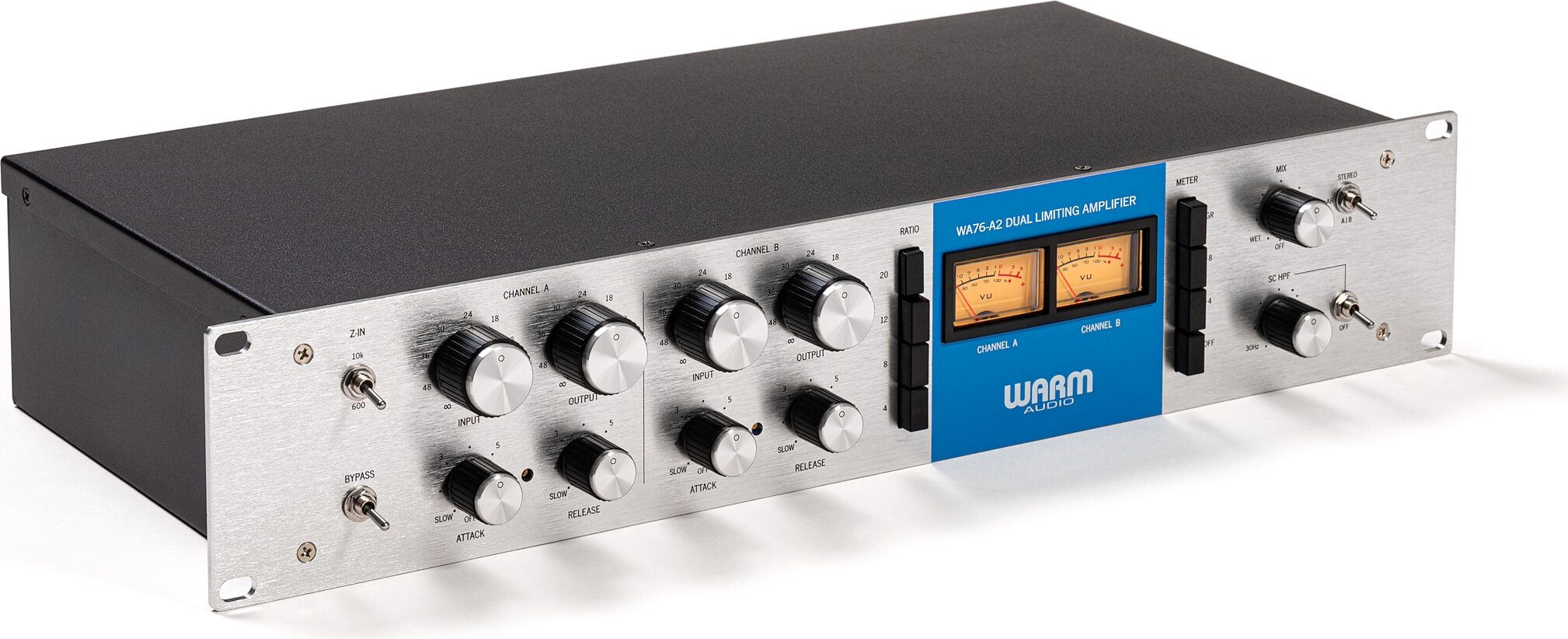 Warm Audio WA76-A2 Two-Channel Discrete FET Compressor, New, Action Position Back