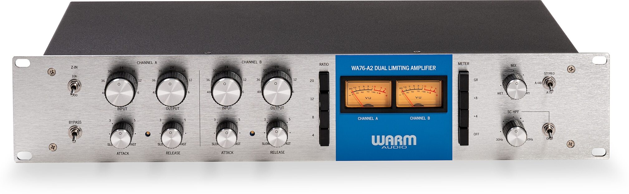 Warm Audio WA76-A2 Two-Channel Discrete FET Compressor, New, Action Position Back