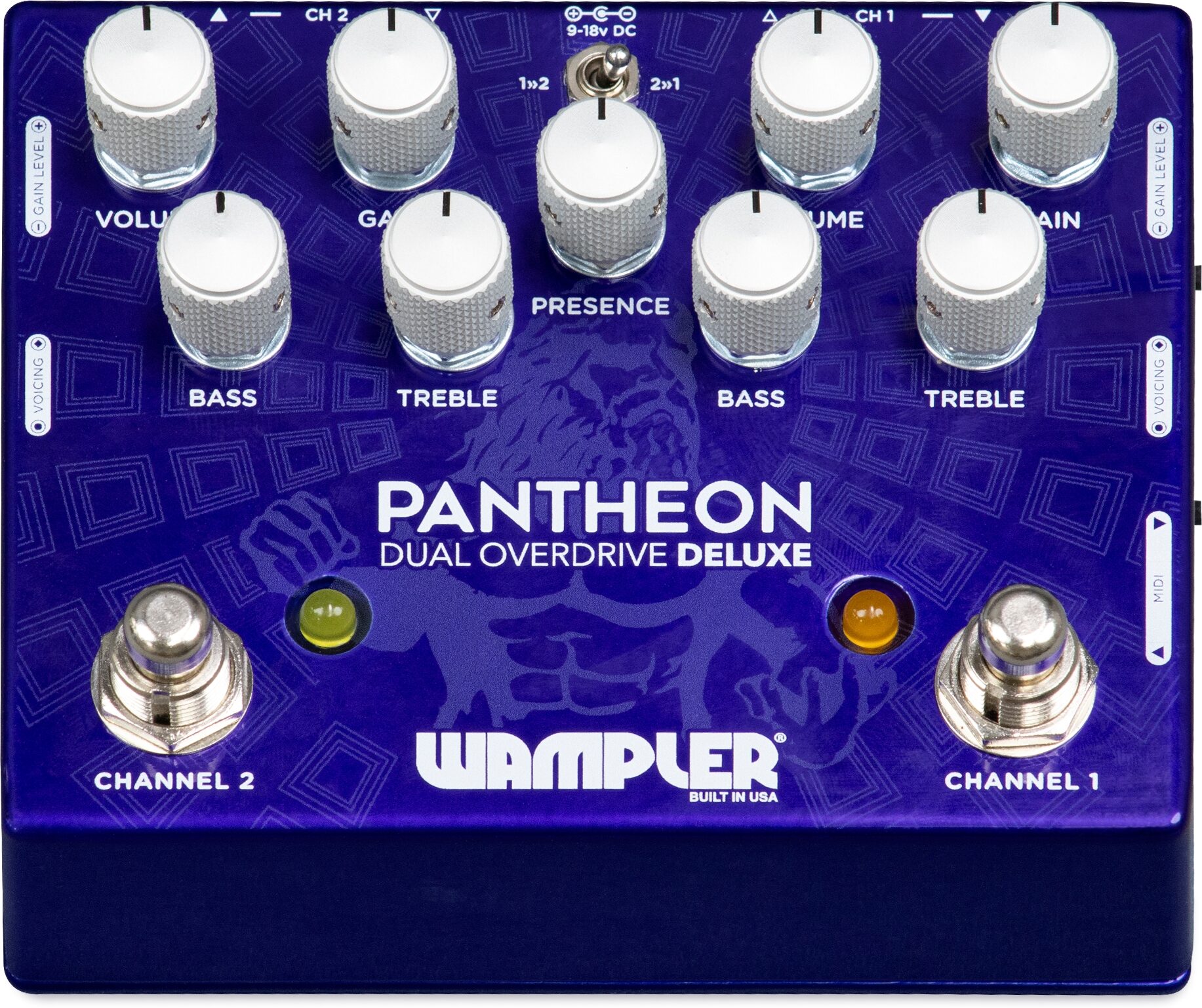 Wampler Pantheon Deluxe Dual Overdrive Pedal with MIDI | zZounds