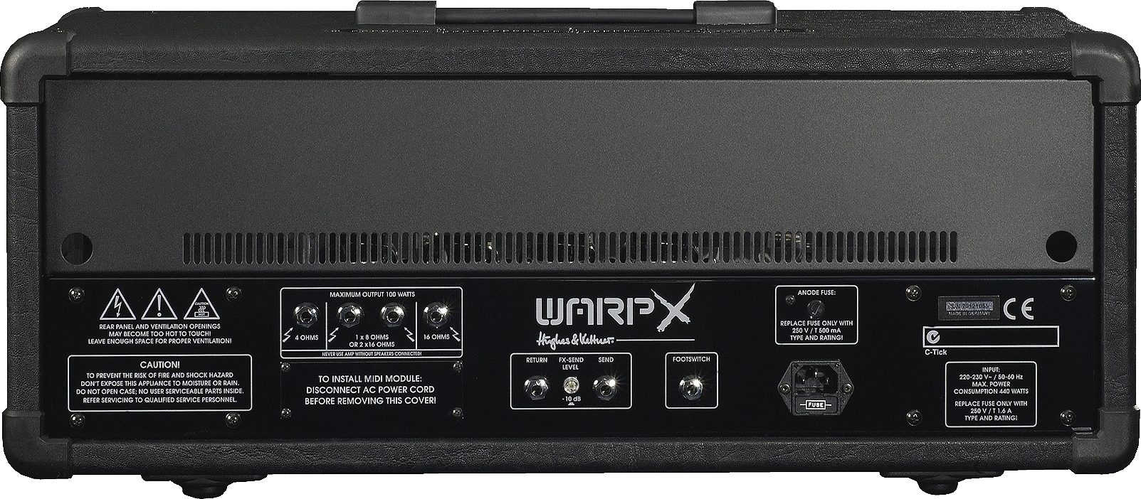 Hughes and Kettner Warp X Guitar Amplifier Head (120 Watts)