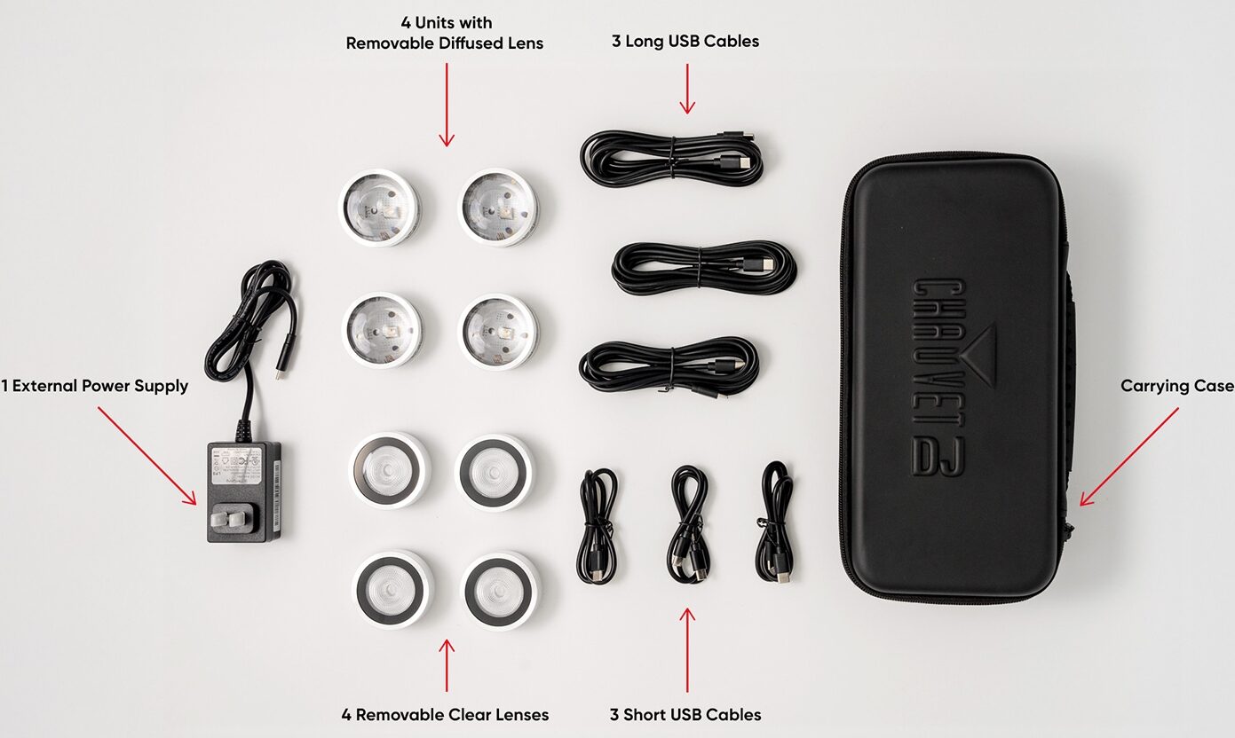 Chauvet DJ CoDot ILS Mini LED Lights, 4-Pack, Detail