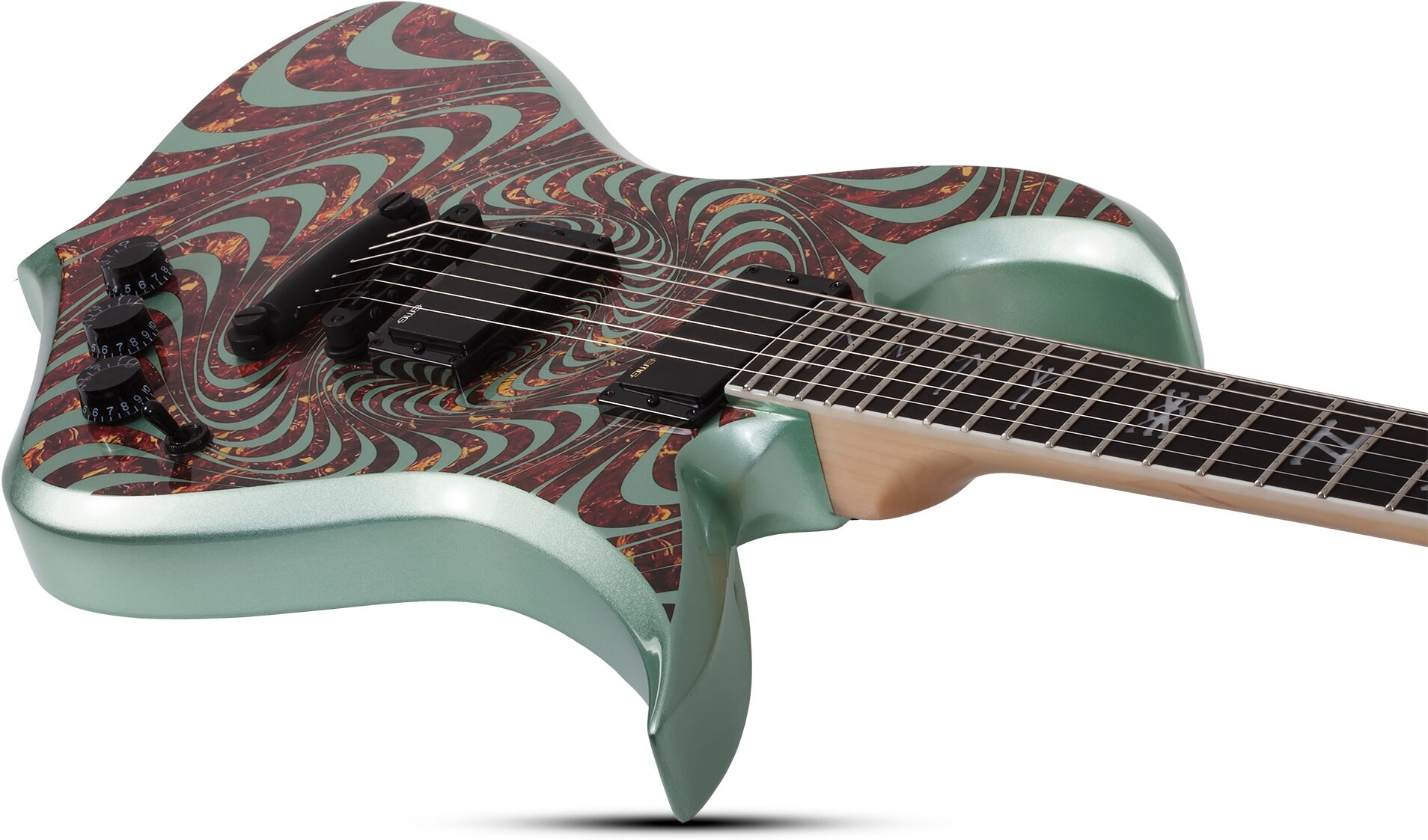 Wylde Audio Thoraxe Electric Guitar, Action Position Back