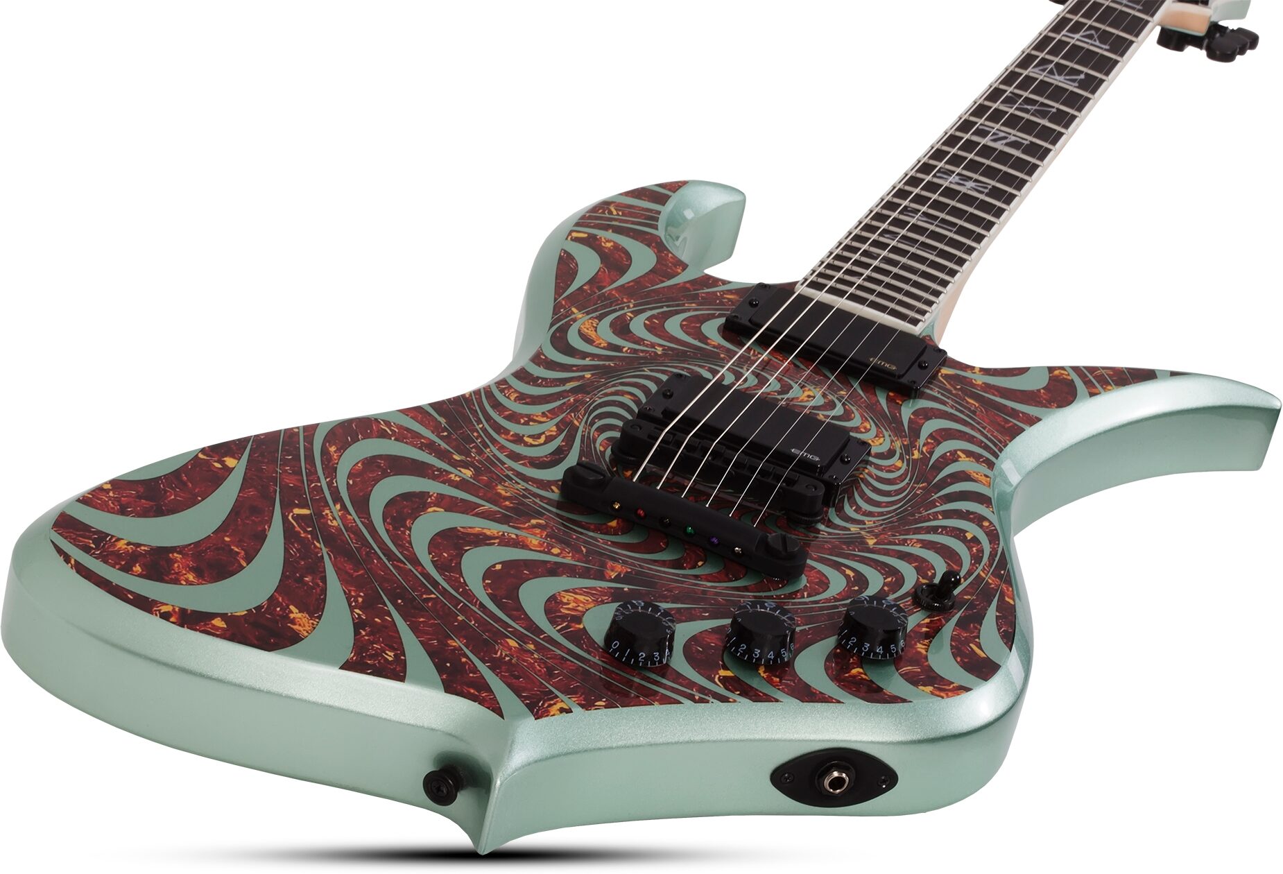 Wylde Audio Thoraxe Electric Guitar, Action Position Back