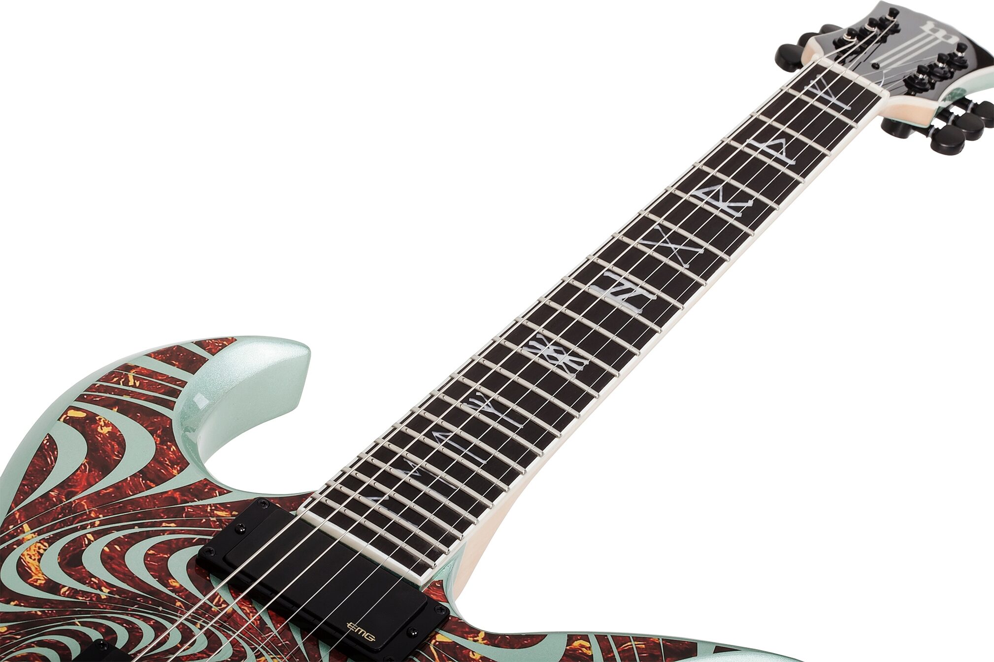 Wylde Audio Thoraxe Electric Guitar, Action Position Back
