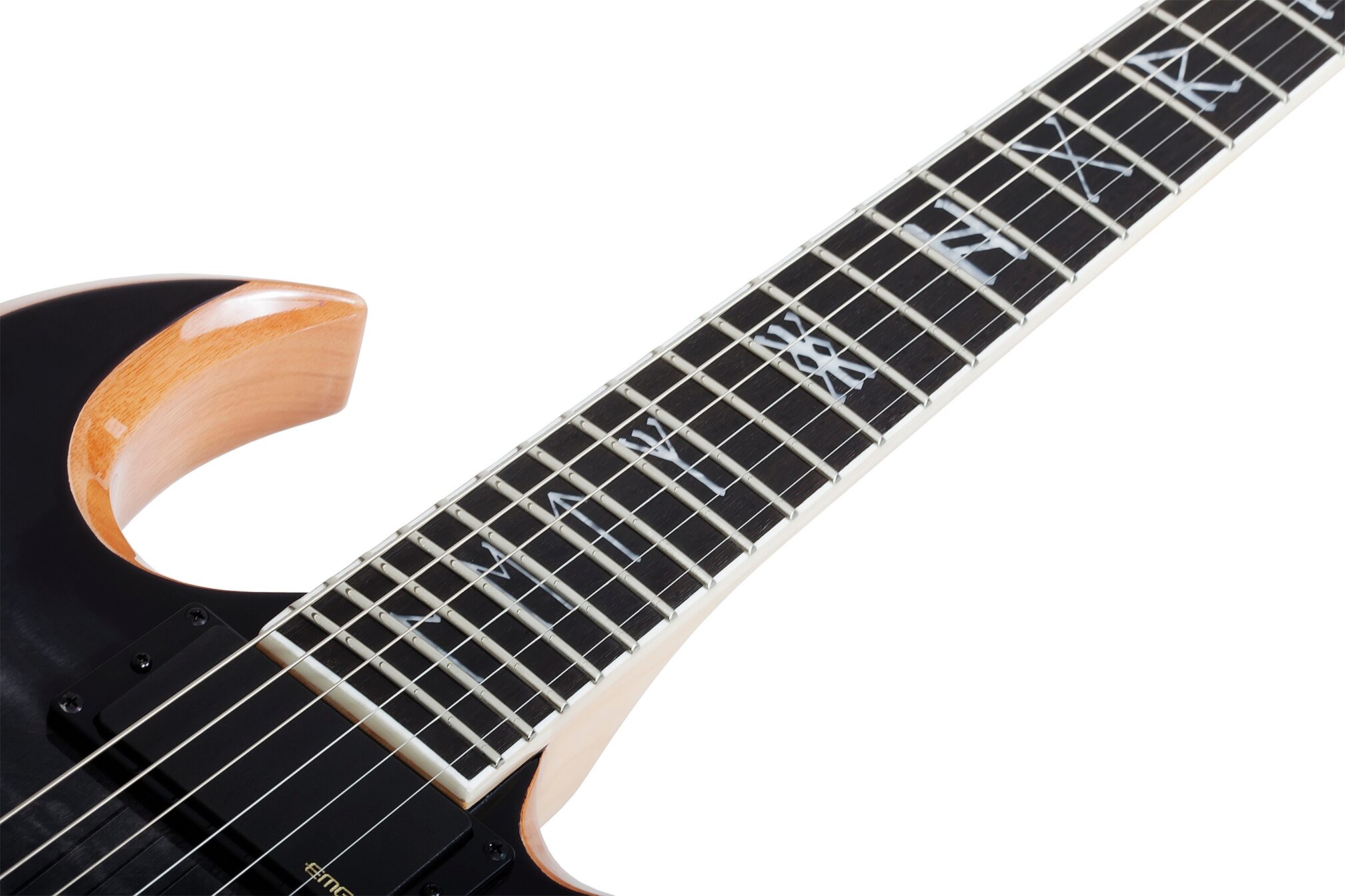 Wylde Audio Thoraxe Electric Guitar, Transparent Black Burst, Open Box (Very Good), Action Position Back