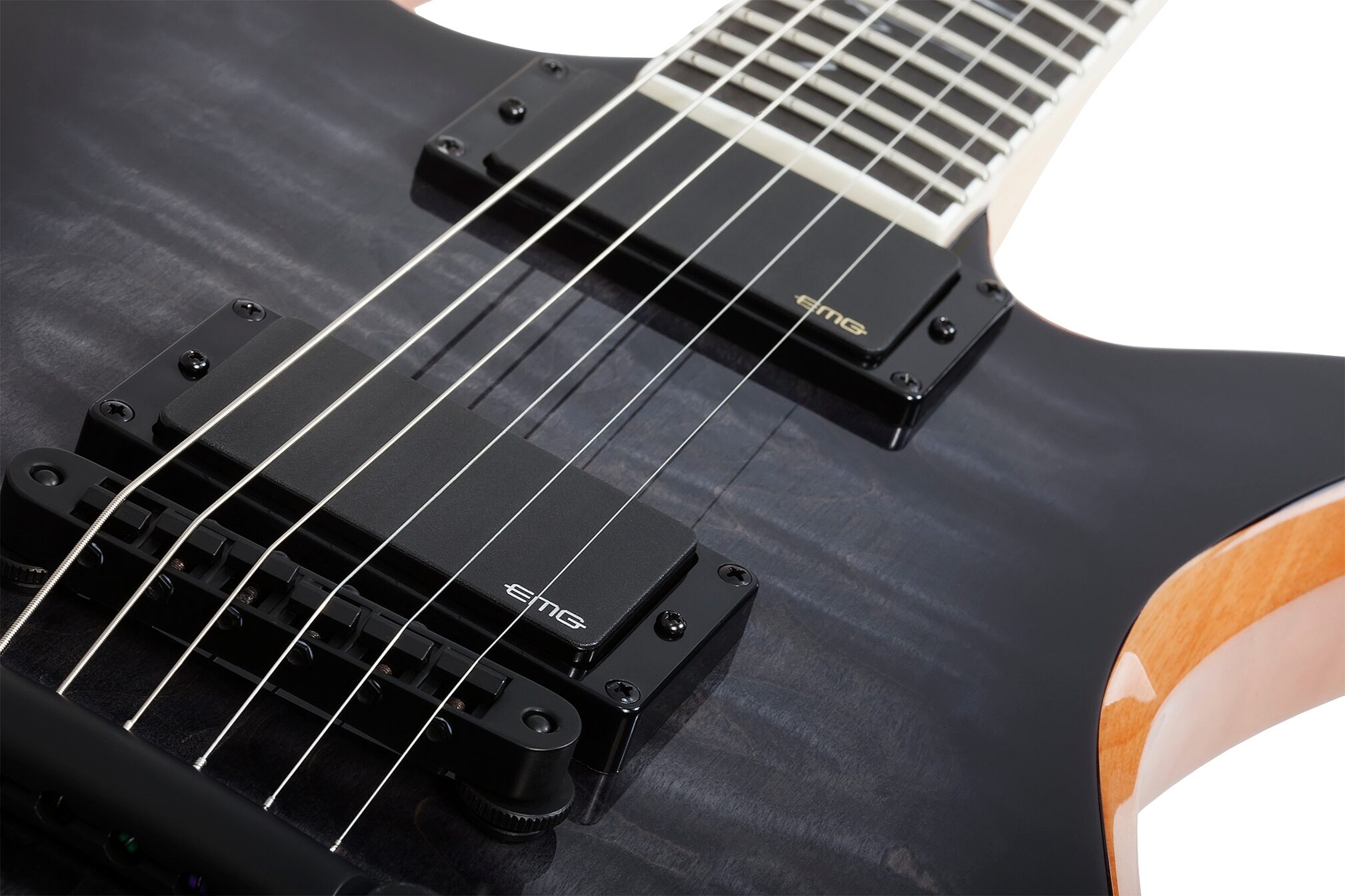 Wylde Audio Thoraxe Electric Guitar, Transparent Black Burst, Open Box (Very Good), Action Position Back