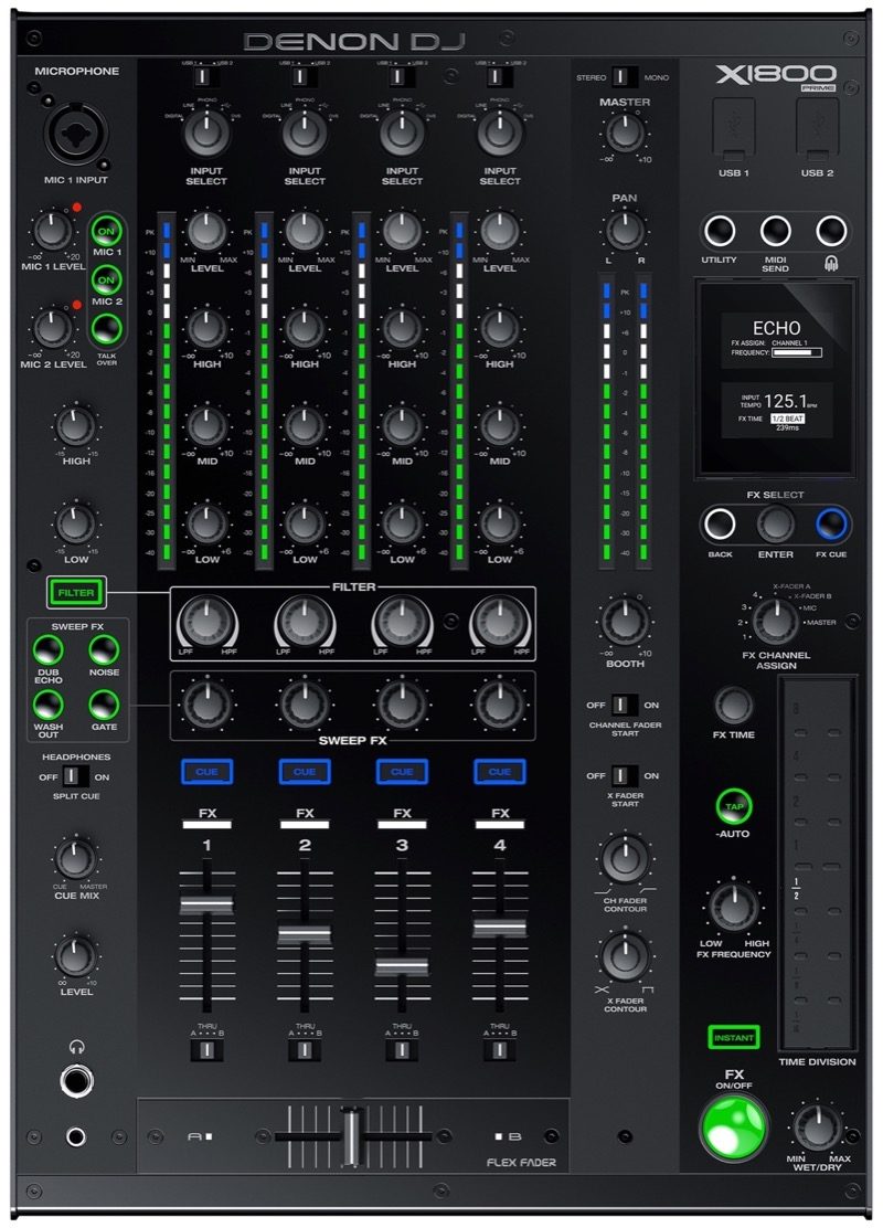 Denon DJ X1800 Prime Professional DJ Mixer | zZounds