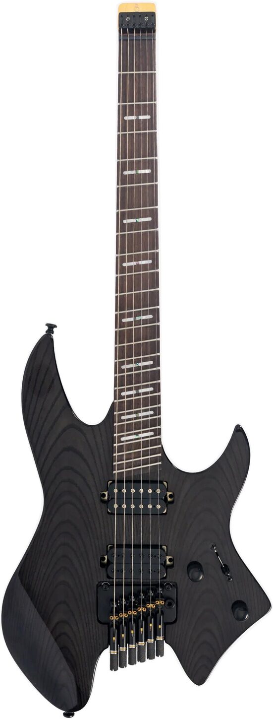 Sire Larry Carlton X6 Headless Electric Guitar (with Gig Bag), Black Satin, Action Position Back