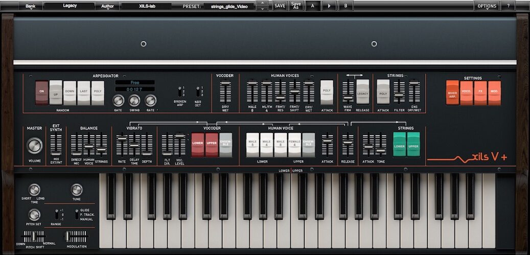 XILS Lab V Plus Synthesizer Plug-in Software, Screenshot Front