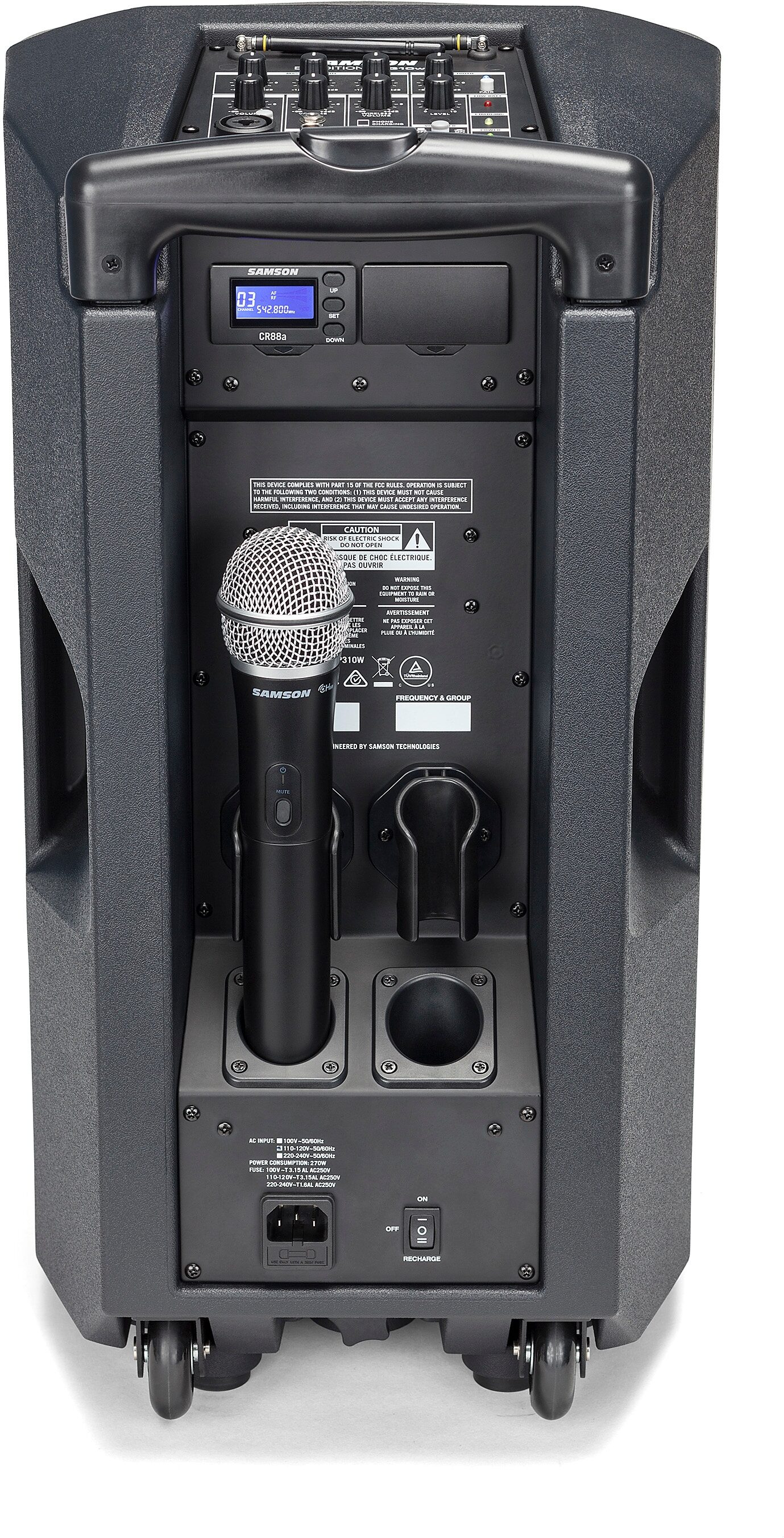Samson Expedition XP310w Rechargeable Portable PA System, Band K (470-494 MHz), USED, Open Box (Very Good), Action Position Front