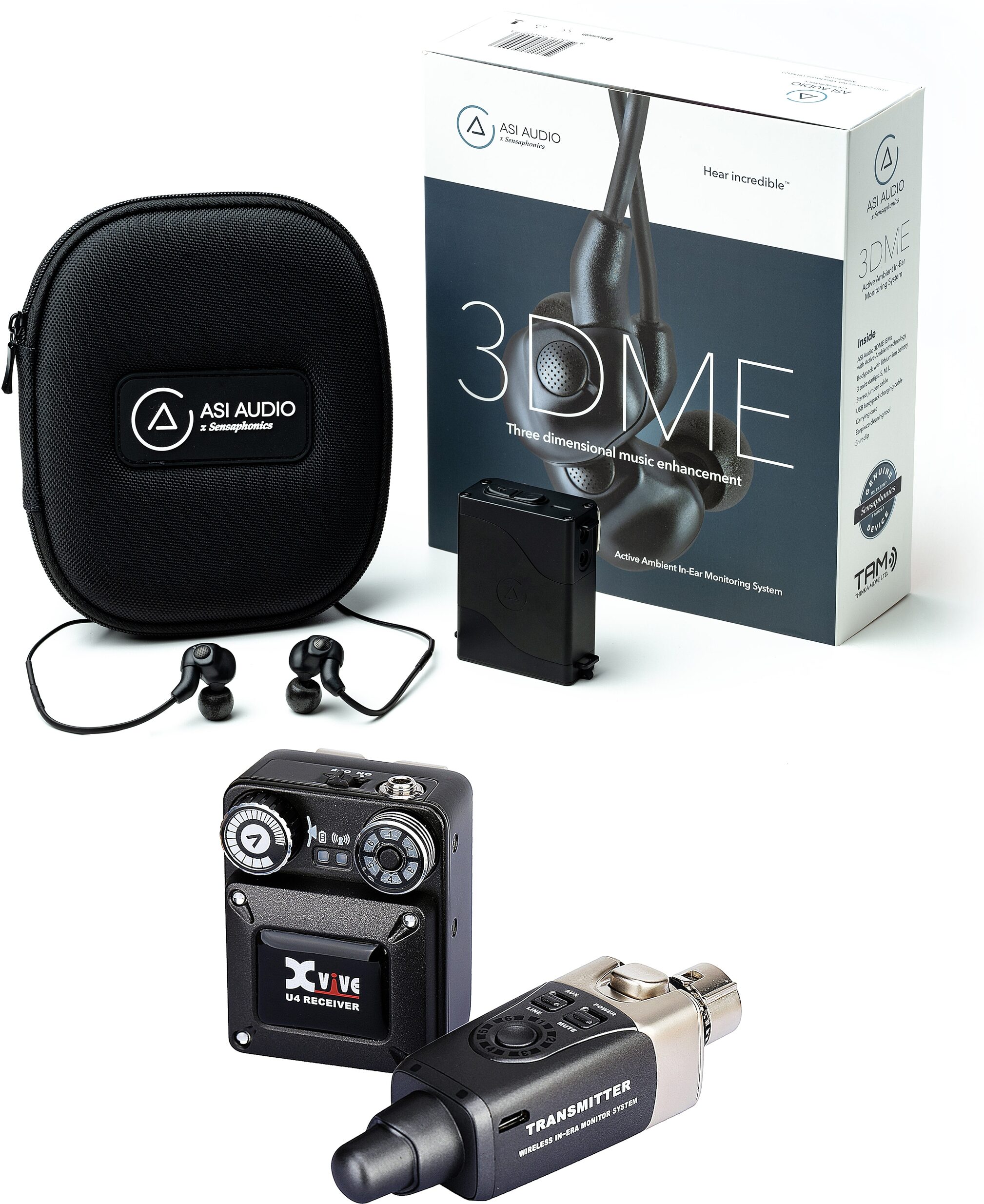 Xvive U4 Digital Wireless IEM System with ASI 3DME Earphones