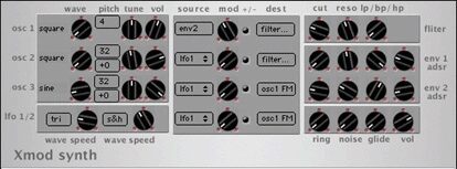 Cycling '74 Pluggo 3.1 VST MAS RTAS (Macintosh), Synth - Xmod Synth