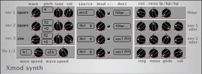 Cycling '74 Pluggo 3.1 VST MAS RTAS (Macintosh), Synth - Xmod Synth