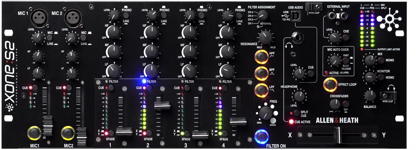 Allen and Heath Xone S2 DJ Mixer (4-Channel) | zZounds