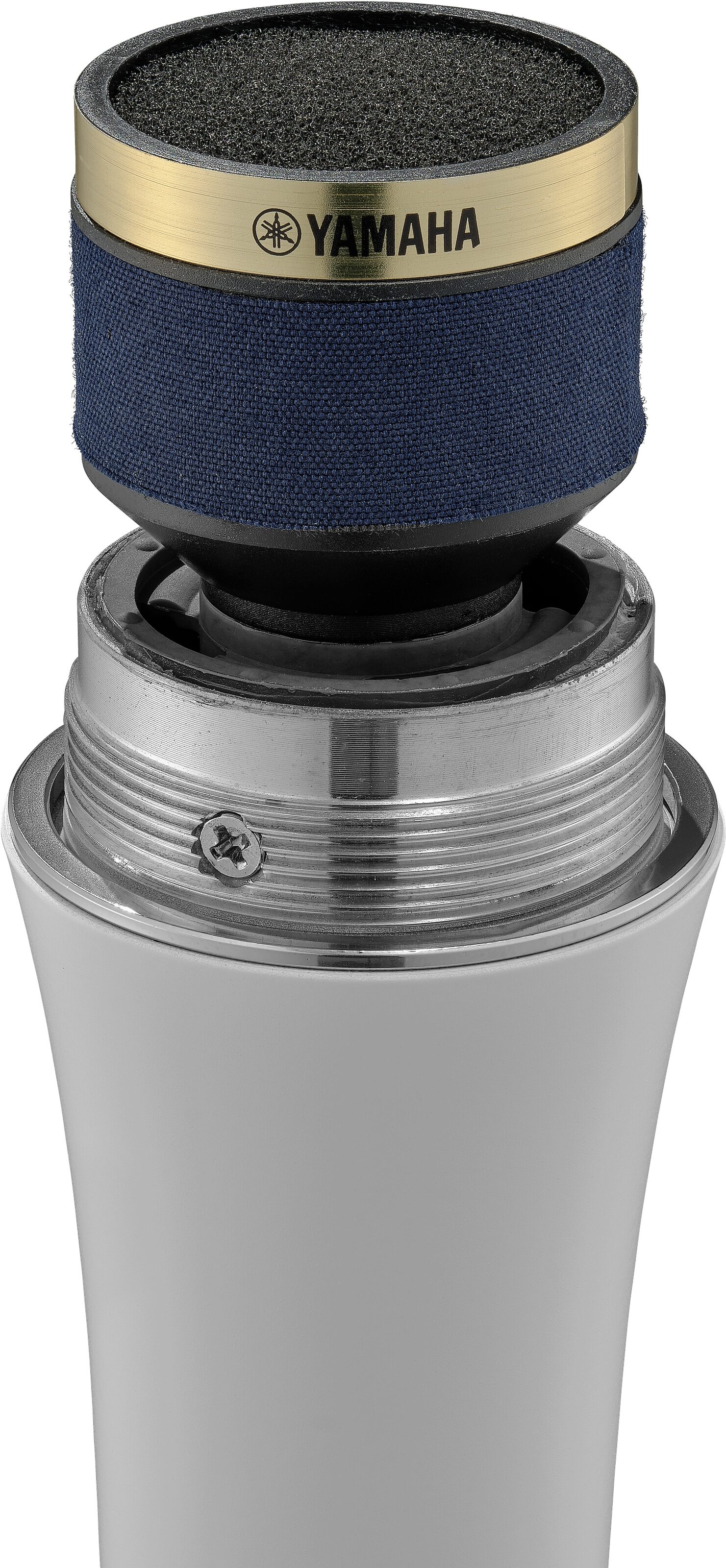 Yamaha YDM707 Dynamic Supercardioid Microphone, White, Action Position Back