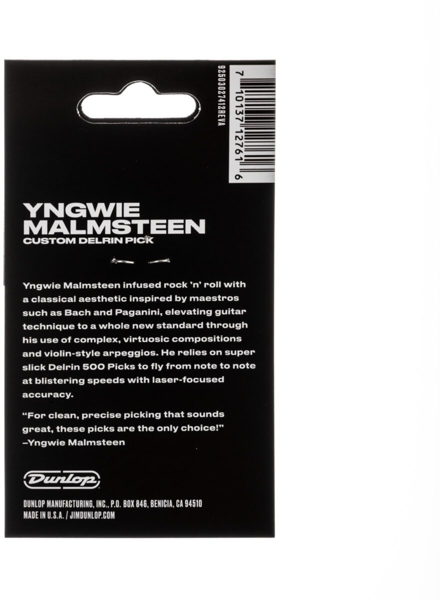 Dunlop Yngwie Malmsteen Guitar Pick, view