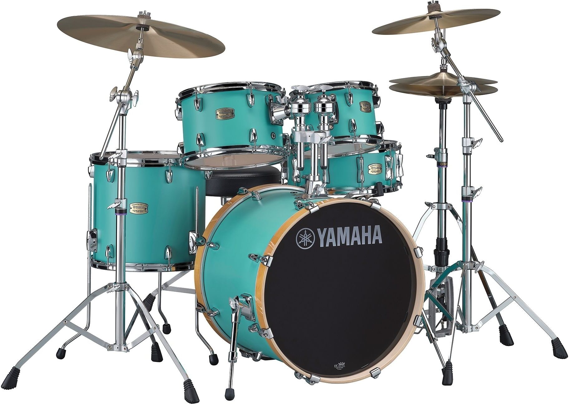 Yamaha SBP0F50 Stage Custom Drum Shell Kit, 5-Piece, Surf Green, Action Position Back