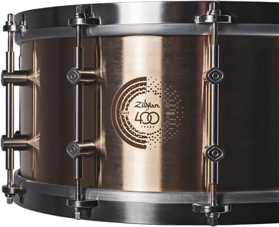 Zildjian 400th Anniversary Limited Edition Alloy Snare Drum (with Case), Action Position Back