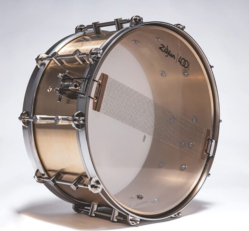 Zildjian 400th Anniversary Limited Edition Alloy Snare Drum (with Case), Action Position Back
