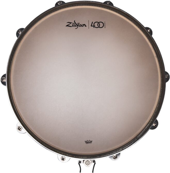 Zildjian 400th Anniversary Limited Edition Alloy Snare Drum (with Case), Action Position Back