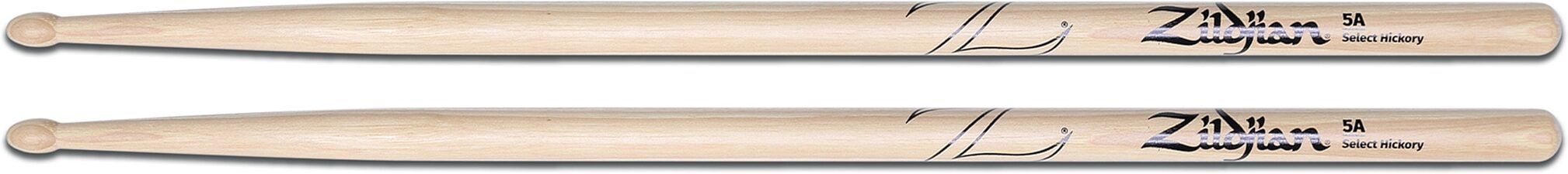 Zildjian 5A Wood Drumsticks, Natural, Action Position Back