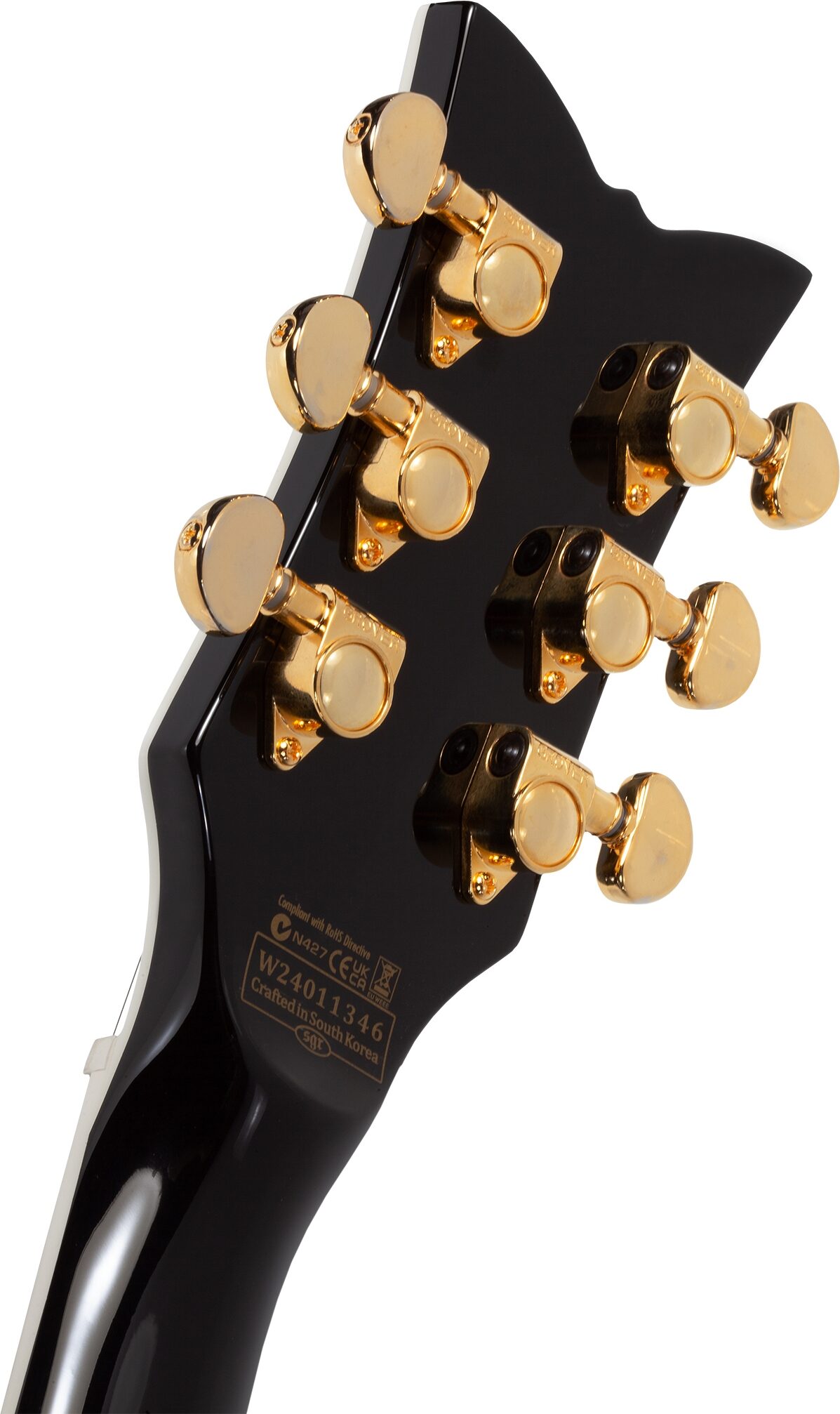 Schecter ZV-H6LLYW66D-S Zacky Vengeance Electric Guitar, Gloss Black, Action Position Back