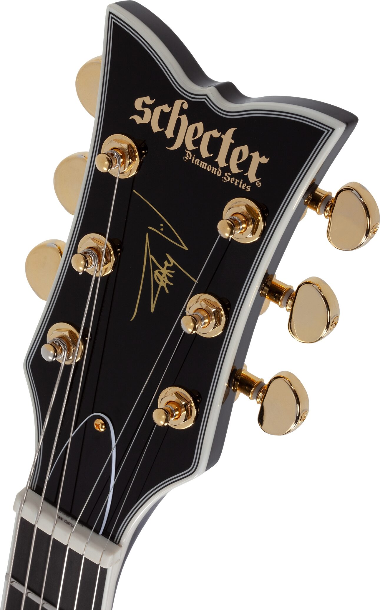 Schecter ZV-H6LLYW66D-S Zacky Vengeance Electric Guitar, Gloss Black, Action Position Back