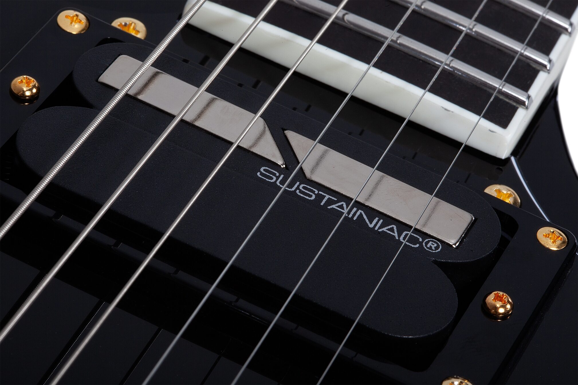 Schecter ZV-H6LLYW66D-S Zacky Vengeance Electric Guitar, Gloss Black, Action Position Back