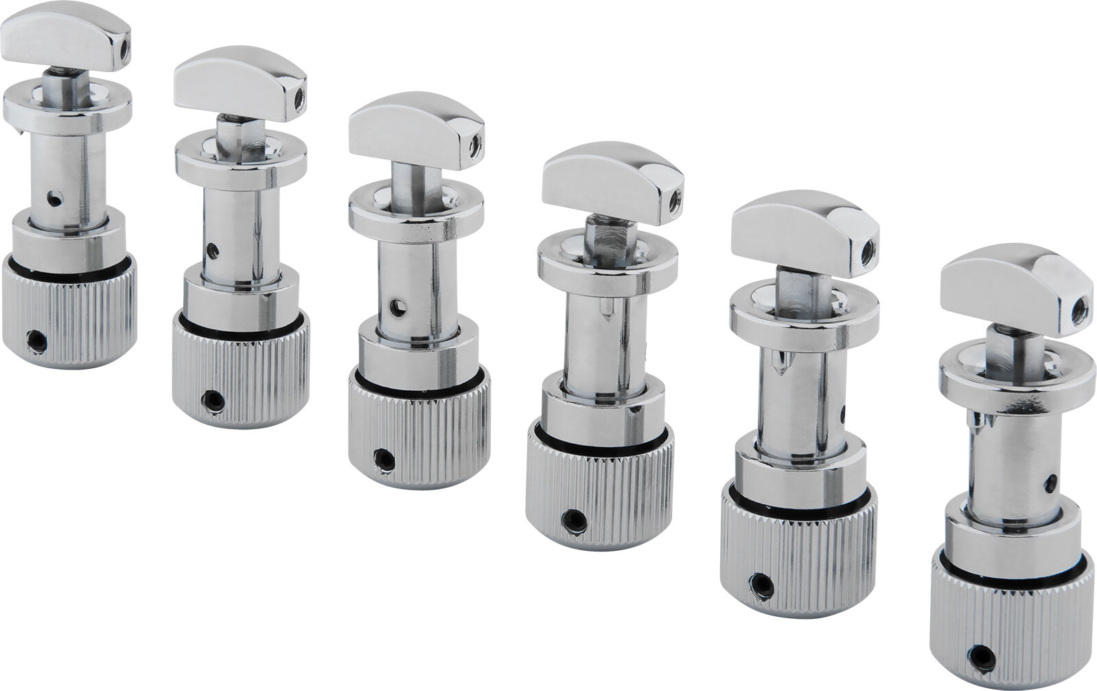 Steinberger Gearless Tuners, Chrome, Set of 6, Action Position Back