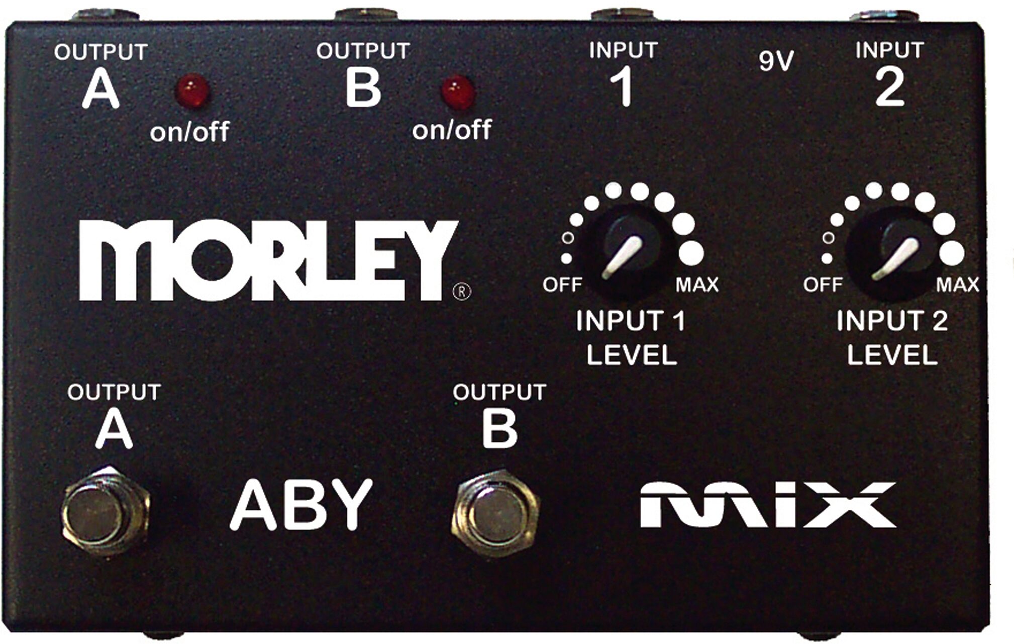Morley ABY Mix Input Mixer Combiner Pedal, Action Position Back