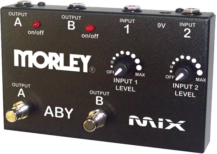 Morley ABY Mix Input Mixer Combiner Pedal, Angled Front