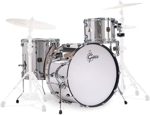 Gretsch CCR444 Catalina Club Rock Drum Shell Kit (4-Piece), Mirror Chrome