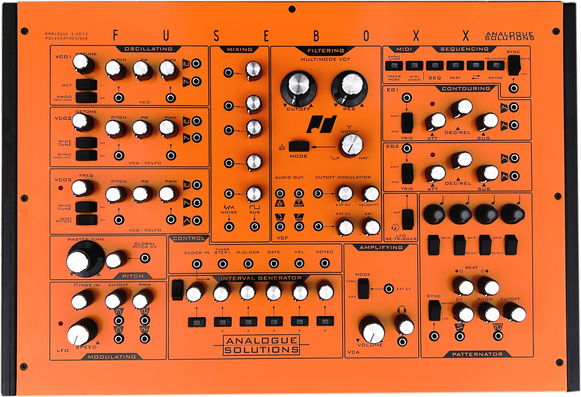 Analogue Solutions Fusebox X Semi-Modular Analog Synthesizer, Action Position Back