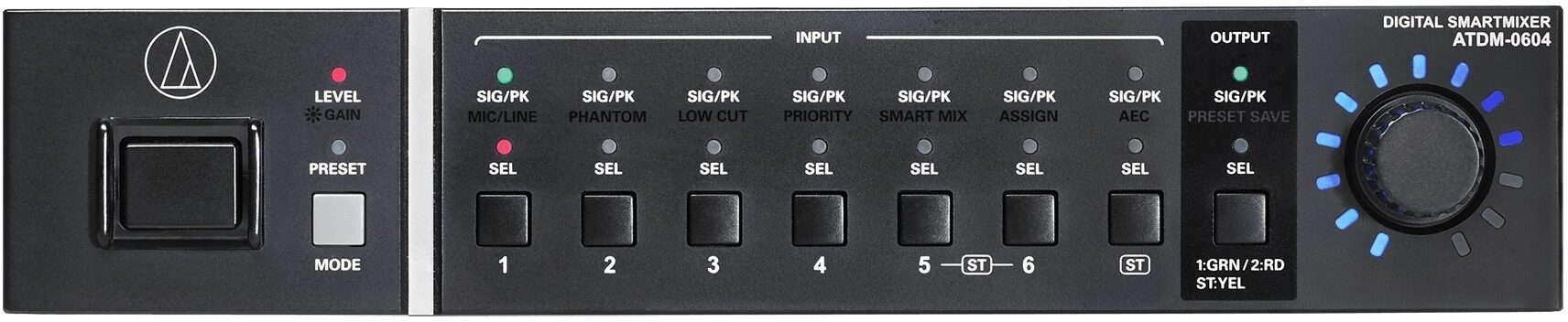 Audio-Technica ATDM-0604 Digital SmartMixer, Front