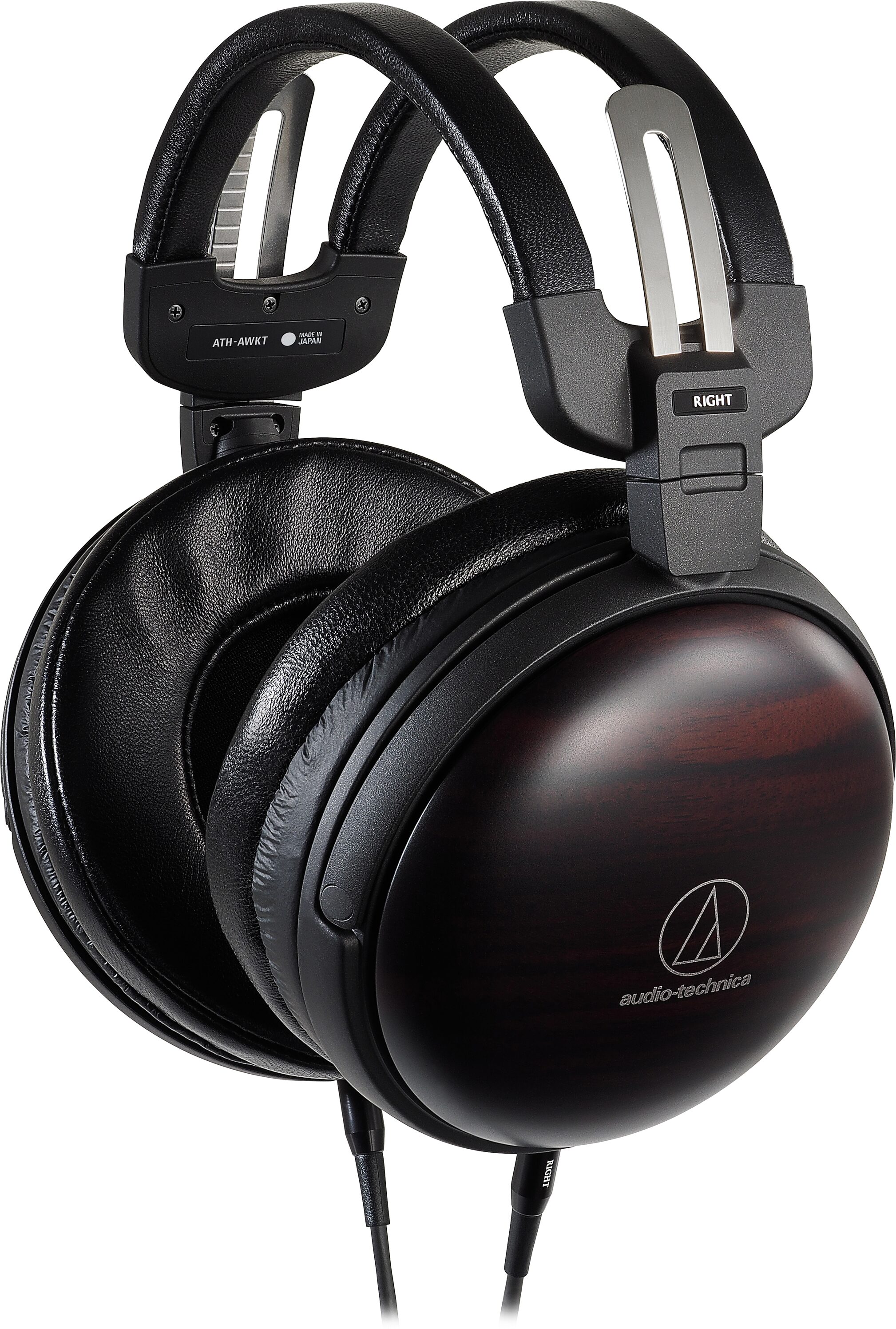 Audio Technica ATH AWKT Closed Back Wood Headphones zZounds