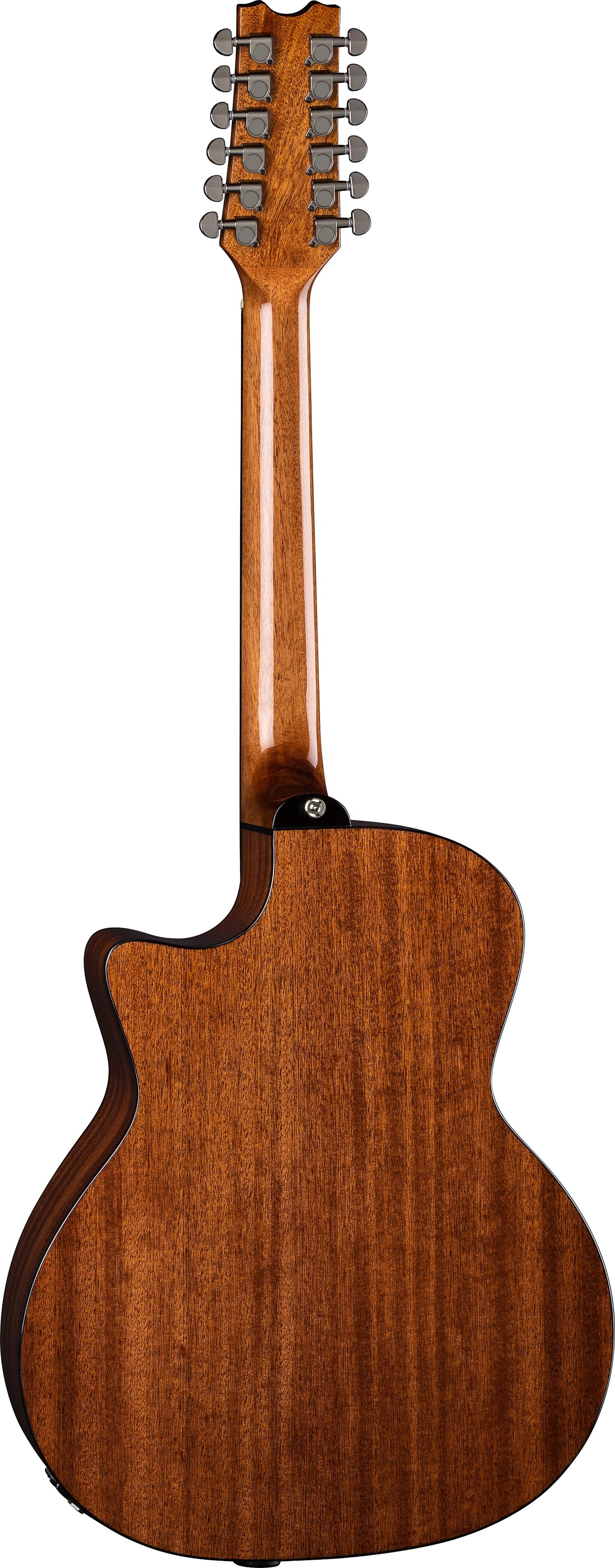 Dean AXS Exotic Koa Cutaway 12-String Acoustic-Electric Guitar, Main Back
