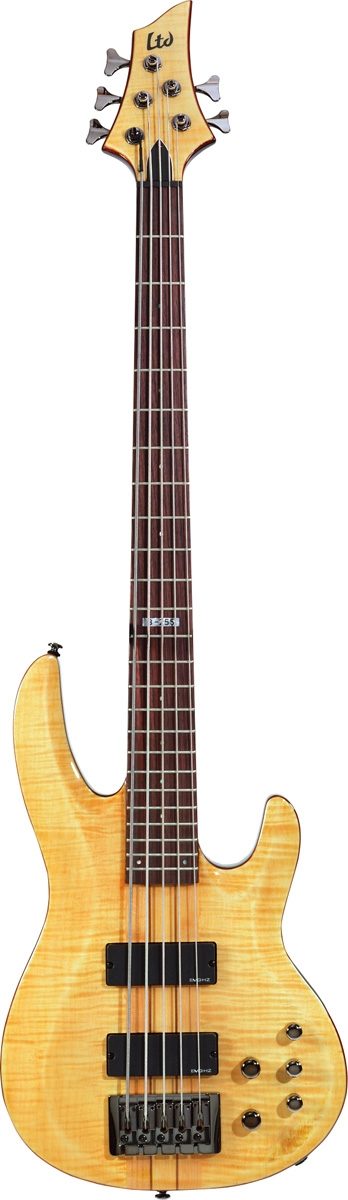 ESP LTD B255 5-String Electric Bass, Natural Gloss
