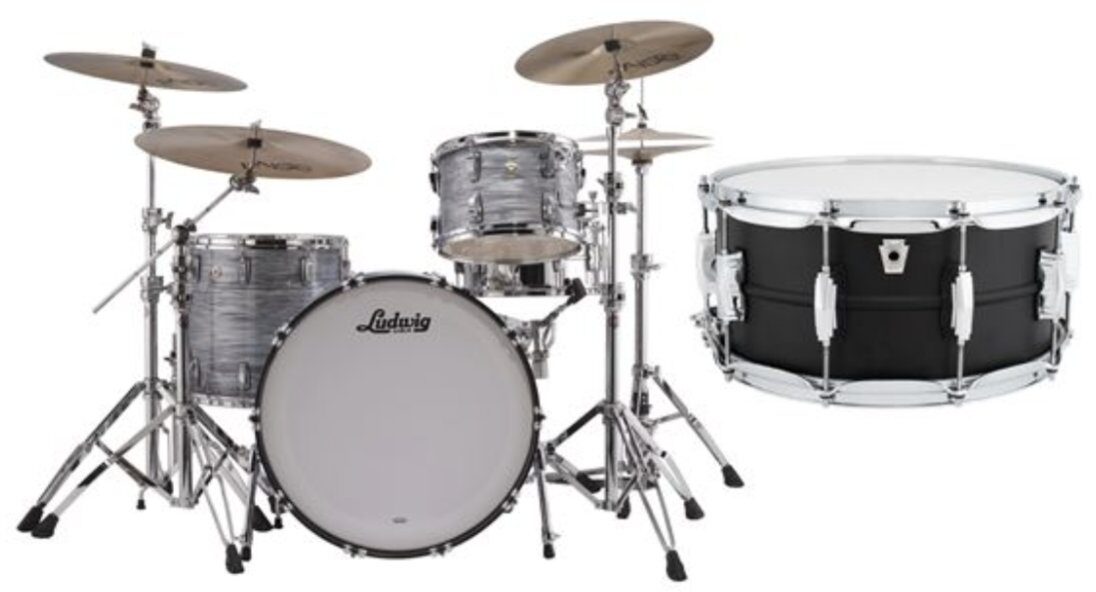 Ludwig Classic Maple FAB 3 Drum Shell Kit, 3-Piece, blue