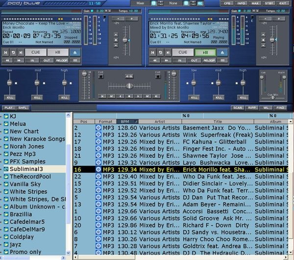 PCDJ Blue VRM DJ Software (Windows), Main