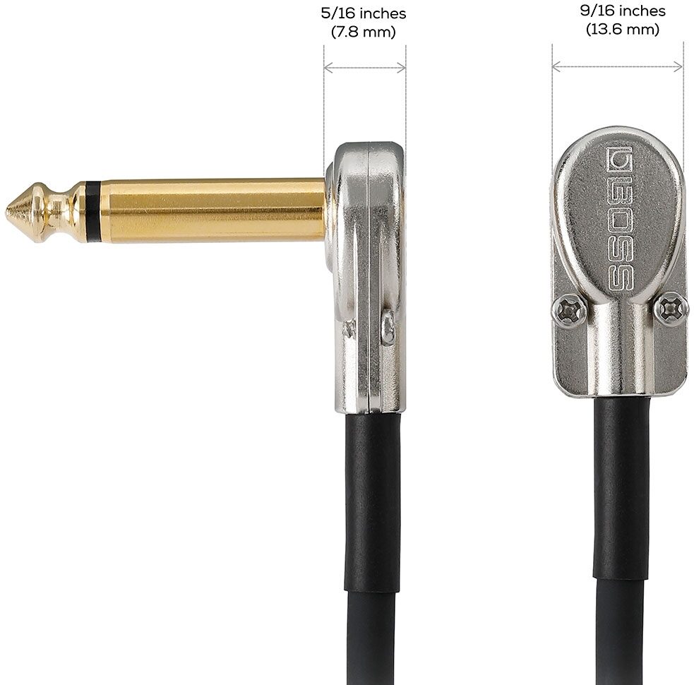 Boss BPC Space Saving Pancake Cable, 8 inch, Action Position Front