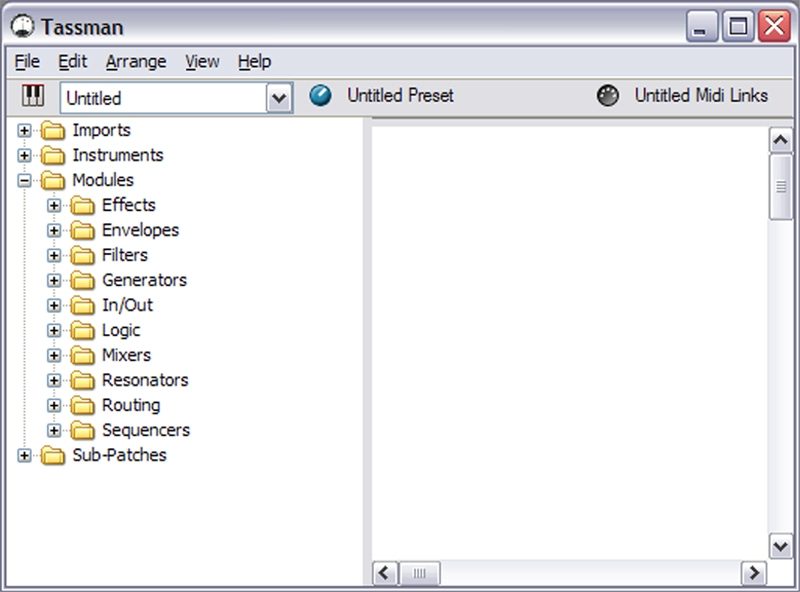 Applied Acoustics Tassman Software Synth (Macintosh and Windows), Browser