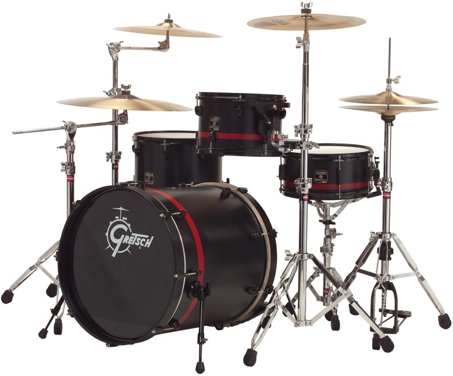 Gretsch Catalina Club Mod 4-Piece Drum Shell Kit, Black Widow
