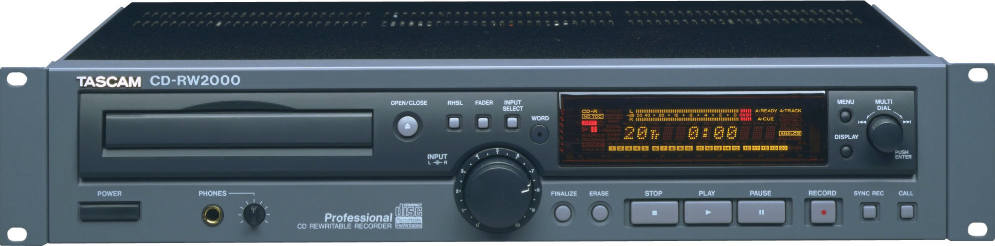 TASCAM CDRW2000 Rackmount Pro CD Player and Recorder, Main