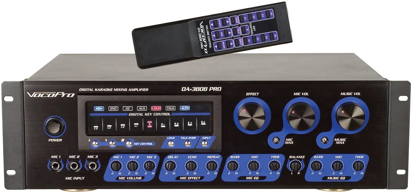 VocoPro DA3808 Pro Digital Karaoke Mixing Amplifier (300 Watts), Main