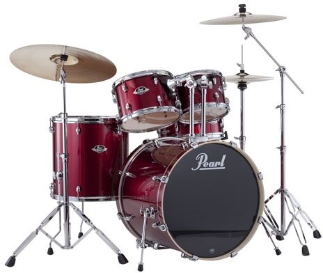 Pearl EX725SPC Export Drum Kit, 5-Piece, Wine Red